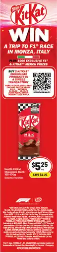 IGA Nestlé KitKat Chocolate Block offer