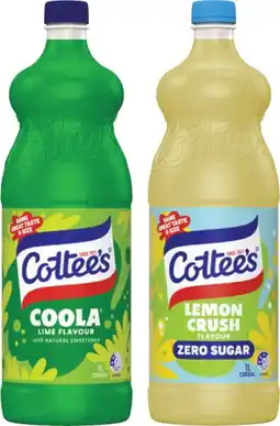 IGA Cottee’s Cordial Selected Varieties offer