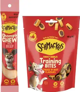 IGA Schmackos Chomp ’n’ Chew 60g or Training Bites Dog Treats 130-155g Selected Varieties offer