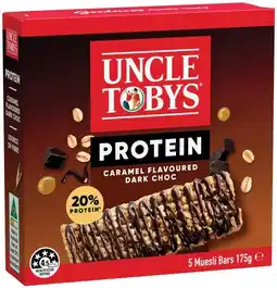 IGA Uncle Tobys Protein Bars Selected Varieties offer