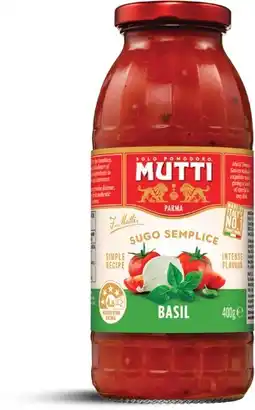 IGA Mutti Pasta Sauce Selected Varieties offer