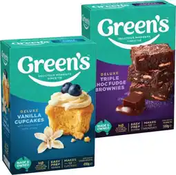 IGA Green’s Baking Mix 380‑600g Selected Varieties offer