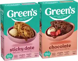 IGA Green’s Self‑Saucing Pudding Mix Selected Varieties offer