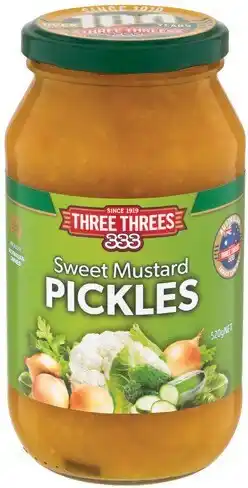 IGA Three Threes Sweet Mustard Pickles offer