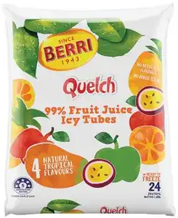 IGA Berri Quelch 99% Fruit Juice Icy Tubes Selected Varieties offer