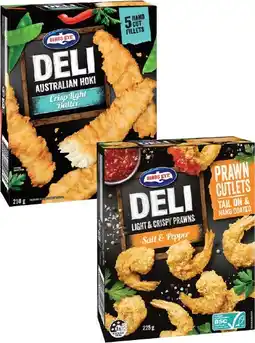 IGA Birds Eye Deli Fish Fillets 250g or Salt & Pepper Prawn Cutlets 225g Selected Varieties offer