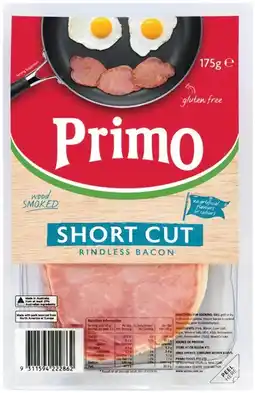 IGA Primo Wood Smoked Short Cut Rindless Bacon offer