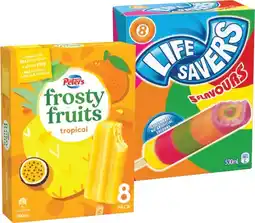 IGA Life Savers Ice Block, Peters Frosty Fruits or Fruit Stack offer
