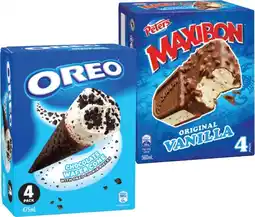 IGA Peters Maxibon, Oreo or Nestlé Kit Kat Ice Cream 4 Pack Selected Varieties offer