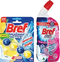 IGA Bref Rim Block Toilet Cleaner 42‑50g or Gel 600‑700mL Selected Varieties offer