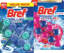 IGA Bref Rim Block Toilet Cleaner Power or Blue Active 2 Pack Selected Varieties offer