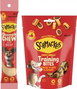 IGA Schmackos Chomp “n” Chew 60g or Training Bites Dog Treats 140‑155g Selected Varieties offer