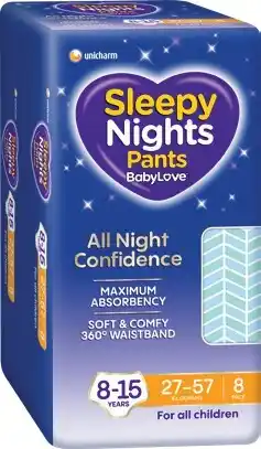 IGA BabyLove Sleepy Nights 8‑15 Years offer