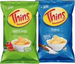 IGA Thins Chips 150‑175g Selected Varieties offer