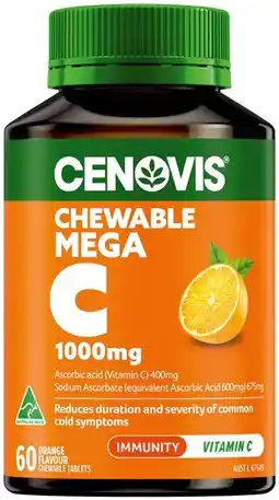 IGA Cenovis Mega Vitamin C 1000mg Orange Chewable Tablets offer