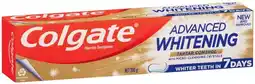 IGA Colgate Advanced Whitening Toothpaste 180‑200g Selected Varieties offer