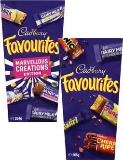 Coles Cadbury Favourites-265g offer