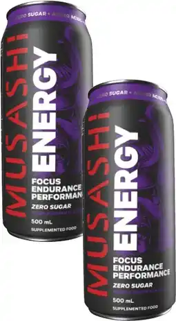 Coles Musashi Energy Drink offer