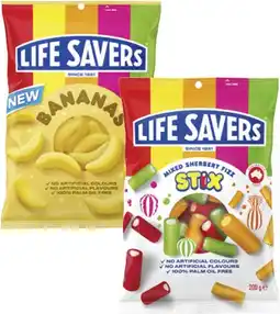 Coles Life Savers Lollies-200g offer