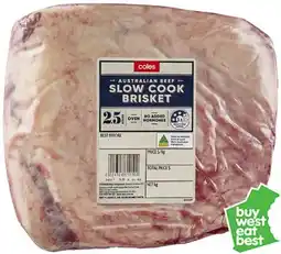 Coles Coles Australian No Added Hormones Slow Cook Beef Brisket offer