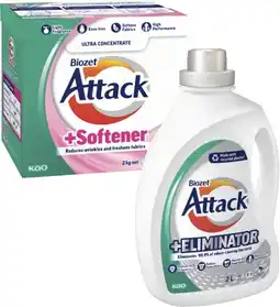Coles Biozet Attack Plus Laundry Liquid 2 Litre or Powder 2kg offer