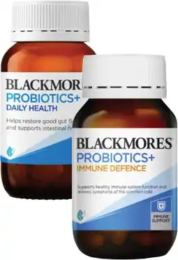 Coles Blackmores Probiotics+ Daily Health or Immune Defence Capsules 30 Pack offer