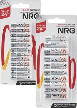 Coles NRG Batteries AA or AAA 24 Pack offer