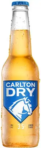 Coles Carlton Dry Mid 3.5% Bottles offer