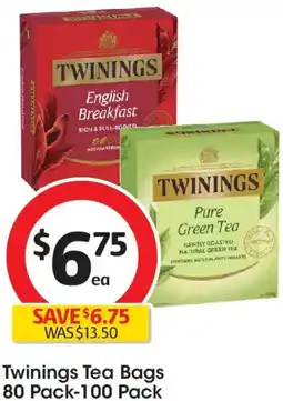 Coles Twinings tea bags offer