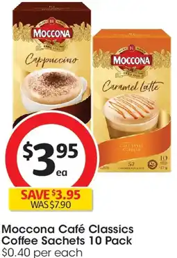Coles Moccona café classics coffee sachets offer