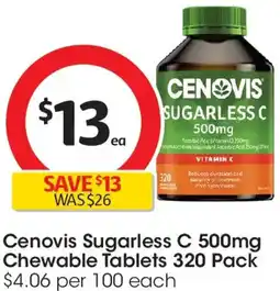 Coles Cenovis sugarless offer