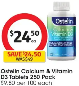 Coles Ostelin calcium & vitamin d3 tablets offer