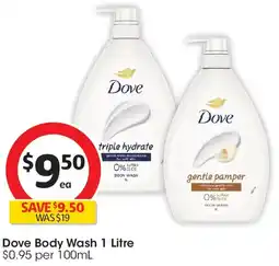 Coles Dove body wash offer
