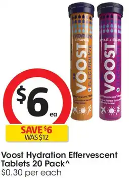 Coles Voost hydration effervescent tablets offer