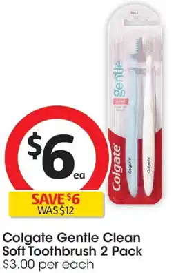 Coles Colgate gentle clean soft toothbrush offer