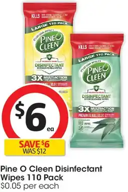Coles Pine o cleen disinfectant wipes offer