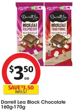 Coles Darrell lea block chocolate offer