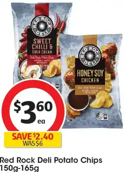 Coles Red rock deli potato chips offer