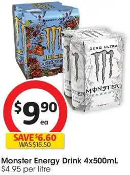 Coles Monster energy drink offer