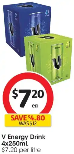 Coles V energy drink offer