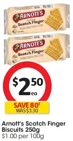 Coles Arnott's scotch finger biscuits offer