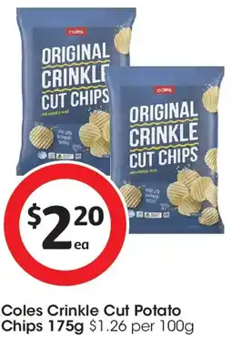 Coles Coles crinkle cut potato chips offer