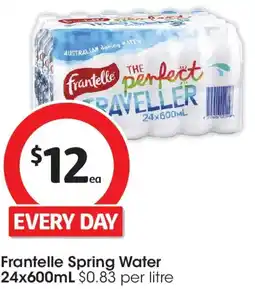 Coles Frantelle spring water offer