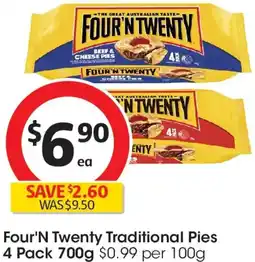 Coles Four'n twenty traditional pies offer