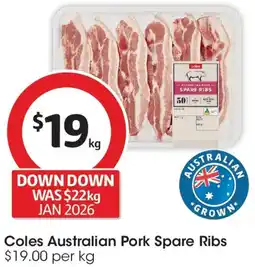 Coles Coles australian pork spare ribs offer