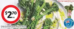 Coles Coles australian baby broccoli bunch offer