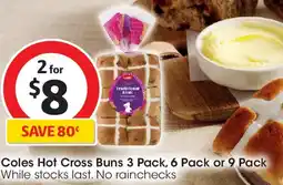 Coles Coles hot cross buns offer