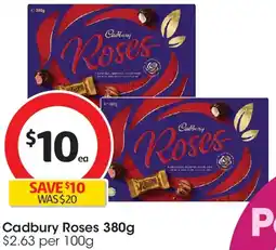 Coles Cadbury roses offer