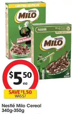 Coles Nestlé milo cereal offer