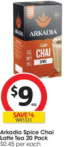 Coles Arkadia spice chai latte tea offer